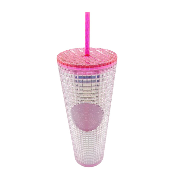 Starbucks Pink Gridded 24oz Tumbler - Picture 2 of 4